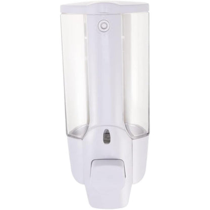 350ml Liquid Dispenser in White for Liquid Soap, Shampoo, Body Wash or Sanitizer | Made in ABS Plastic | Wall Mounted