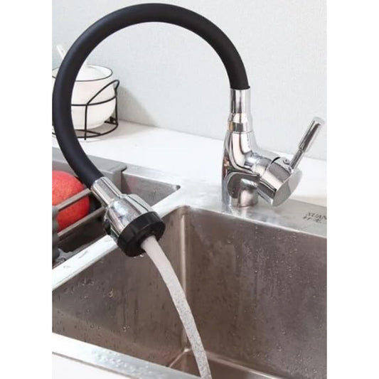 360° Flexible Rubber Neck for Faucets in Stainless Steel for Kitchen and Bathroom | Dual Function Sprayer