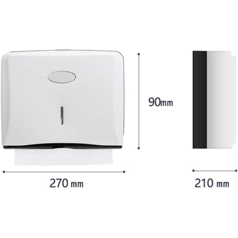 Tissue and Paper Towel Dispenser in White | Durable ABS Plastic