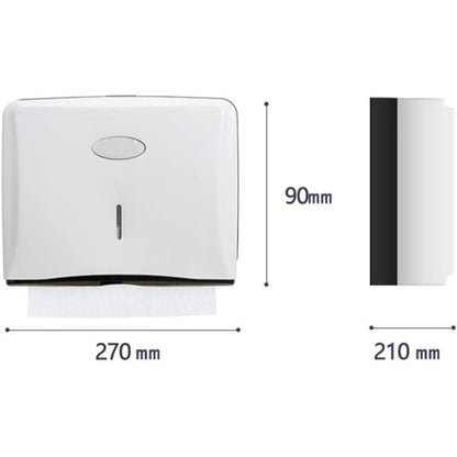 Tissue and Paper Towel Dispenser in White | Durable ABS Plastic