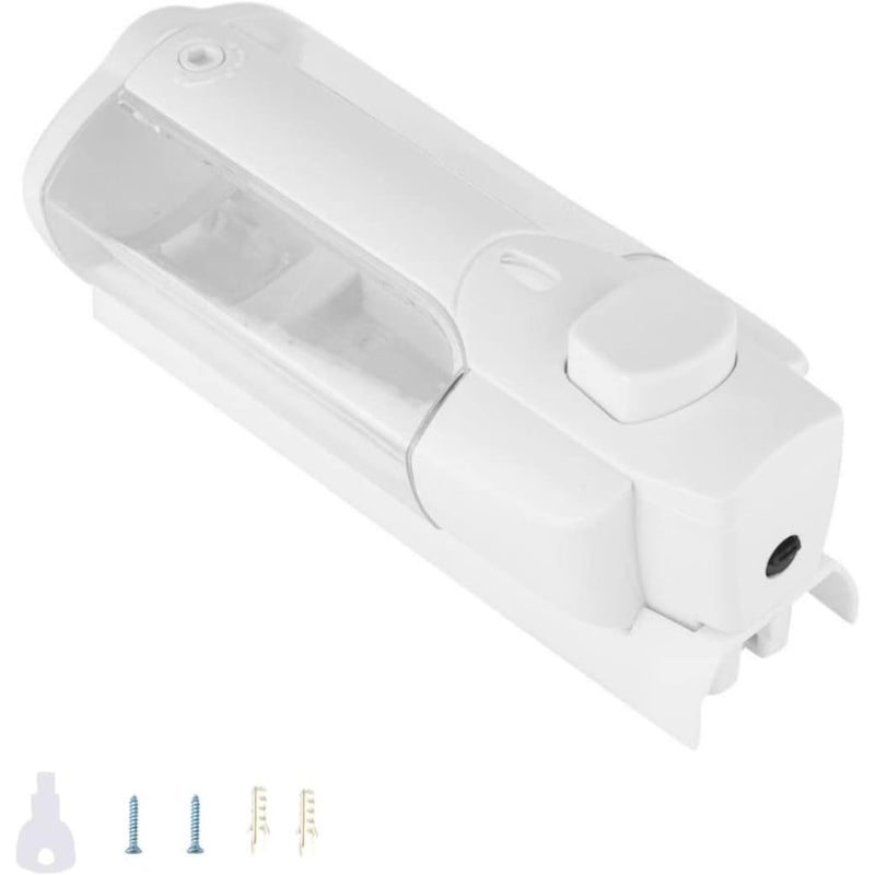 350ml Liquid Dispenser in White for Liquid Soap, Shampoo, Body Wash or Sanitizer | Made in ABS Plastic | Wall Mounted