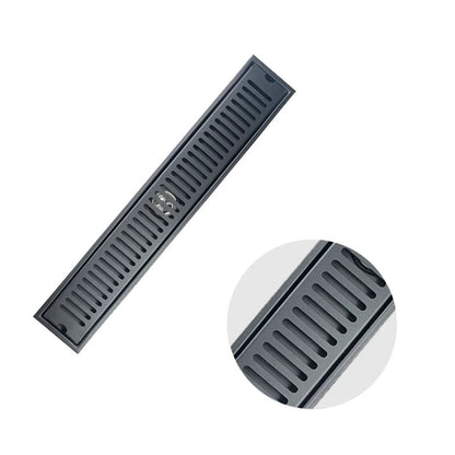 16" | 24" inches Premium Linear Floor Drain in SUS 304 Stainless Steel for Bathroom, Showers, Wash Area | Silver, Matt Black, Gun Grey, Golden