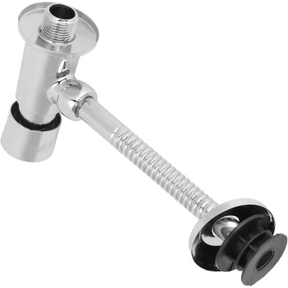 Auto Off Urinal Flush Valve in Stainless Steel Size 1/2" inch | Hand Push | Auto Off in 3 to 5 Seconds