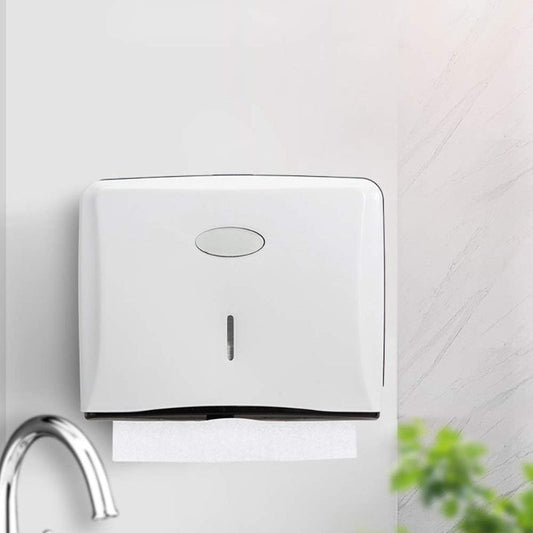 Tissue and Paper Towel Dispenser in White | Durable ABS Plastic