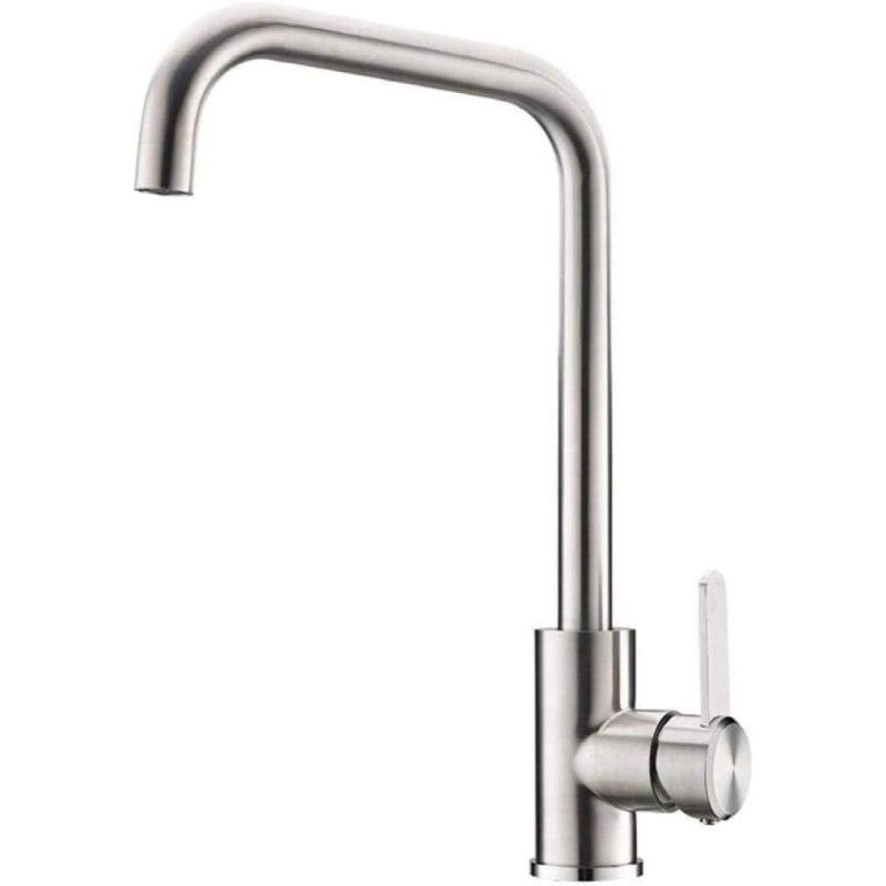 Bay Neck Kitchen Faucet Counter Top in Stainless Steel | Hot and Cold Mixer | Easy to Install
