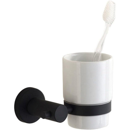 Wesda Brush Holder Matt Black in Stainless Steel