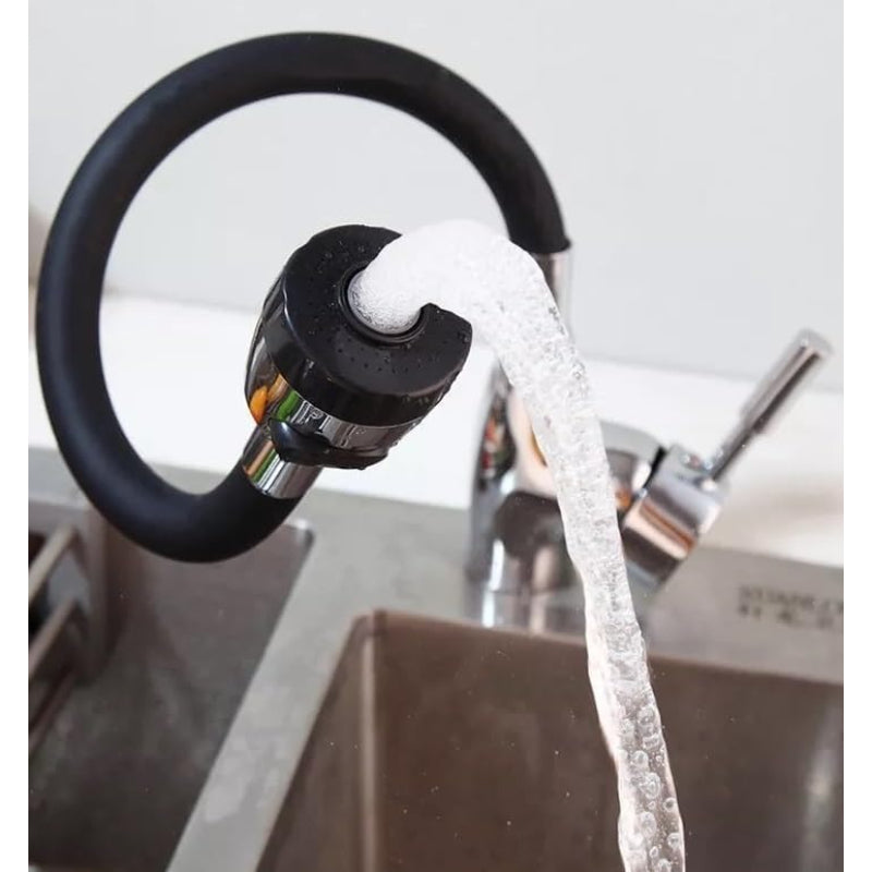 360° Flexible Rubber Neck for Faucets in Stainless Steel for Kitchen and Bathroom | Dual Function Sprayer