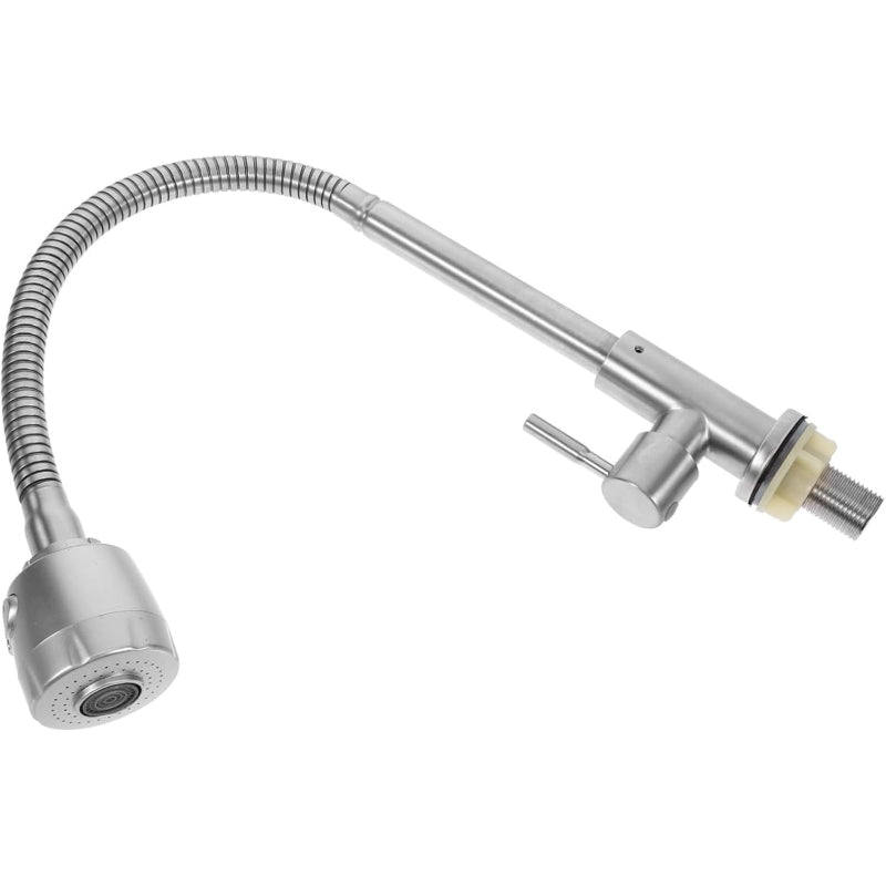 Flexible Neck Faucet with Dual Water Flow in Stainless Steel | Single Line | Easy to Install