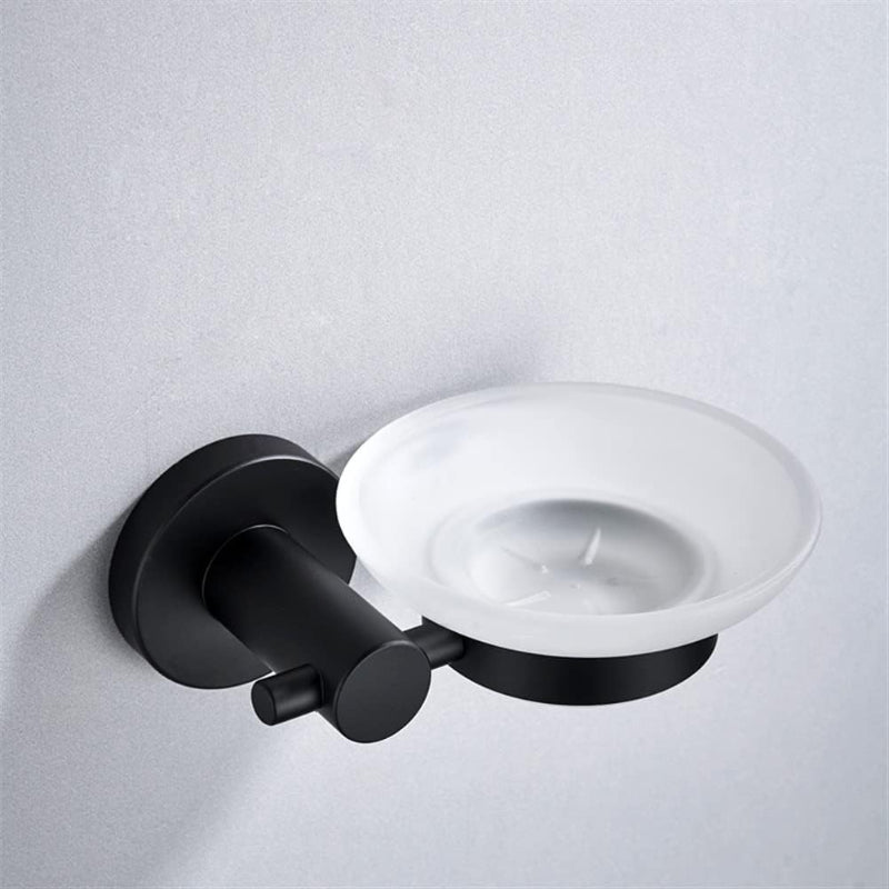 Wesda Soap Holder Stainless Steel with Ceramic Plate in Matt Black