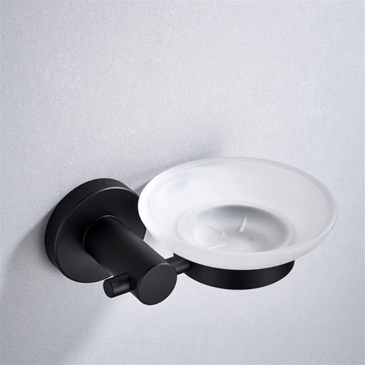 Wesda Soap Holder Stainless Steel with Ceramic Plate in Matt Black