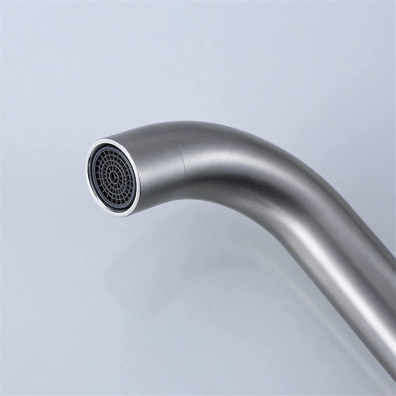 360° Rotatable Faucet for Bathroom and Wash Basin in 304 Stainless Steel | Hot and Cold Mixer | Brushed Nickel | Single Handle