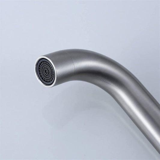 360° Rotatable Faucet for Bathroom and Wash Basin in 304 Stainless Steel | Hot and Cold Mixer | Brushed Nickel | Single Handle