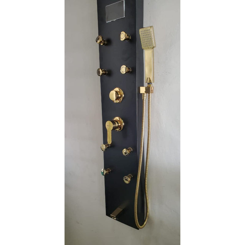Luxury LED Shower Panel 5 in 1 with Hand Shower in Stainless Steel