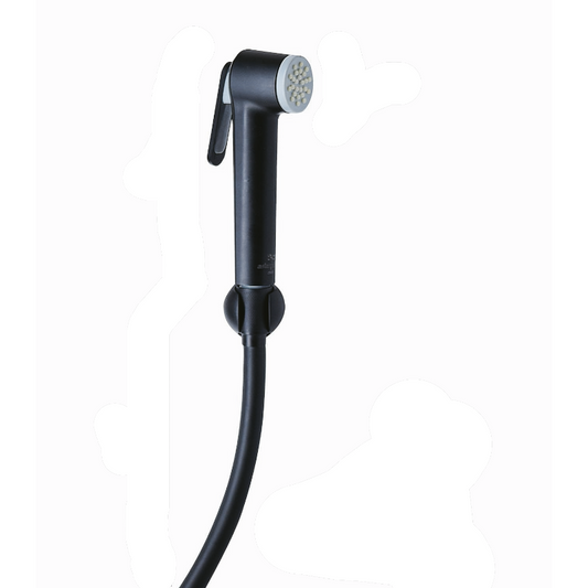 Matt Black Premium Muslim Shower Set 6"inches Shower Head + 1.2m PVC Pipe  | High Water Pressure | Easy Installation