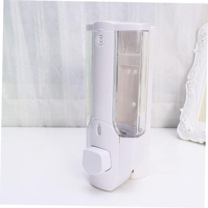 350ml Liquid Dispenser in White for Liquid Soap, Shampoo, Body Wash or Sanitizer | Made in ABS Plastic | Wall Mounted
