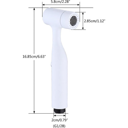 Dual Modes + Adjustable Water Flow 7" inches Toilet Shower | Durable ABS Plastic | High Water Pressure | Easy Installation