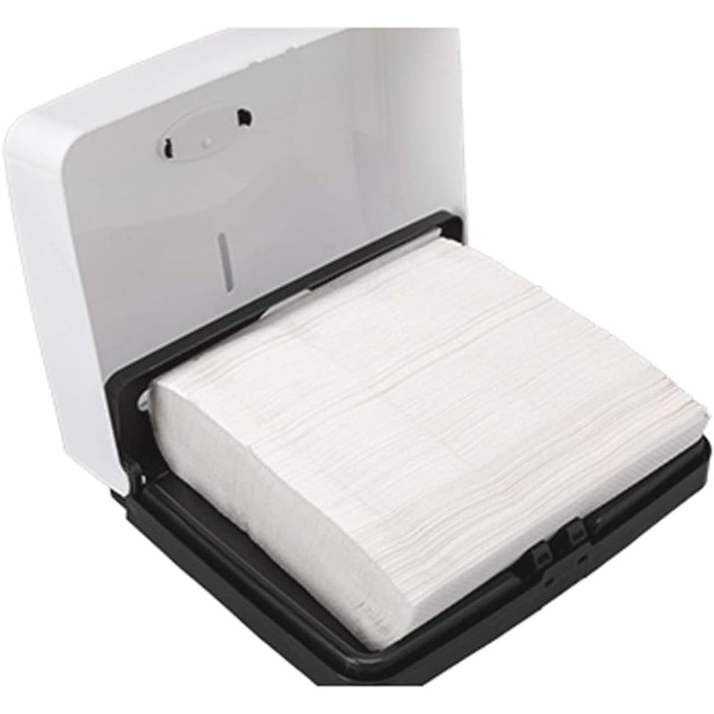 Tissue and Paper Towel Dispenser in White | Durable ABS Plastic