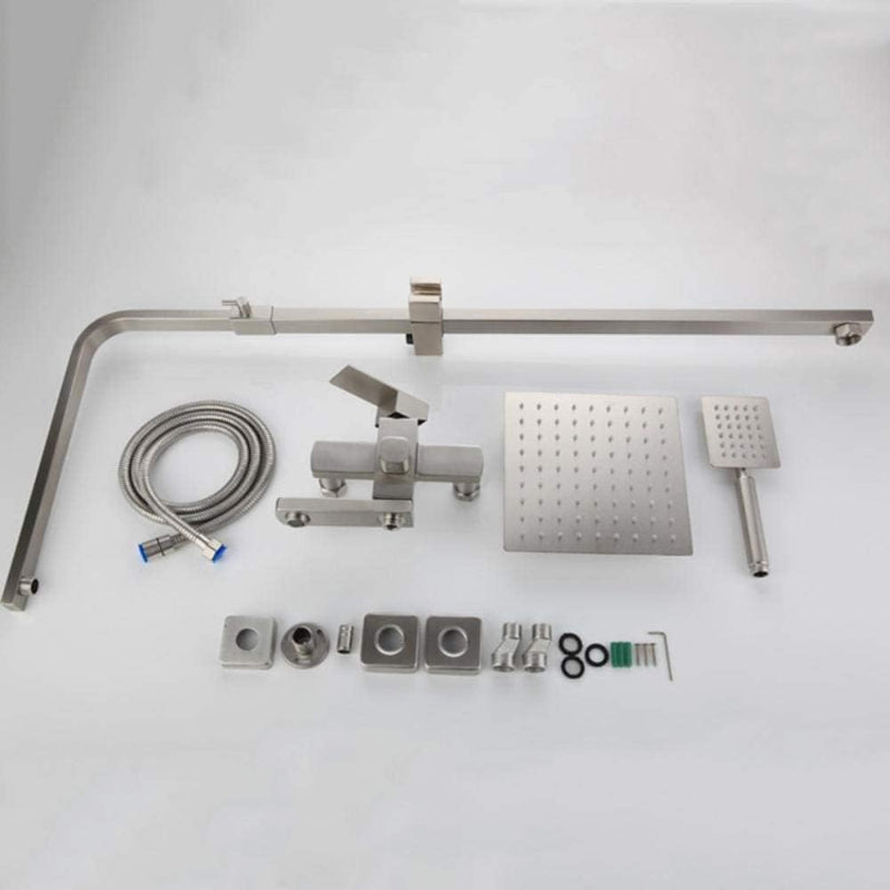 Complete Bathroom Shower Set with Toilet Shower and Basin Faucet in Stainless Steel | Hot and Cold Mixer