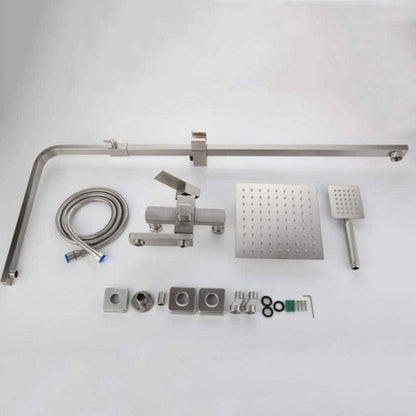 Complete Bathroom Shower Set with Toilet Shower and Basin Faucet in Stainless Steel | Hot and Cold Mixer