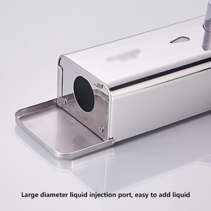 400ml Stainless Steel Dispenser with Plastic Inside Container for Liquid Soap, Shampoo, Body Wash or Sanitizer | Wall Mounted