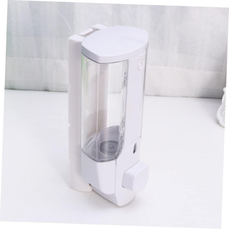 350ml Liquid Dispenser in White for Liquid Soap, Shampoo, Body Wash or Sanitizer | Made in ABS Plastic | Wall Mounted