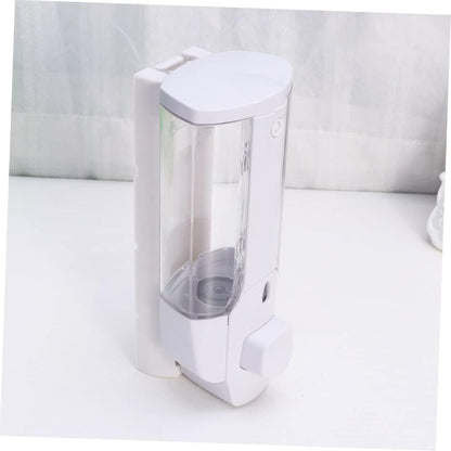 350ml Liquid Dispenser in White for Liquid Soap, Shampoo, Body Wash or Sanitizer | Made in ABS Plastic | Wall Mounted