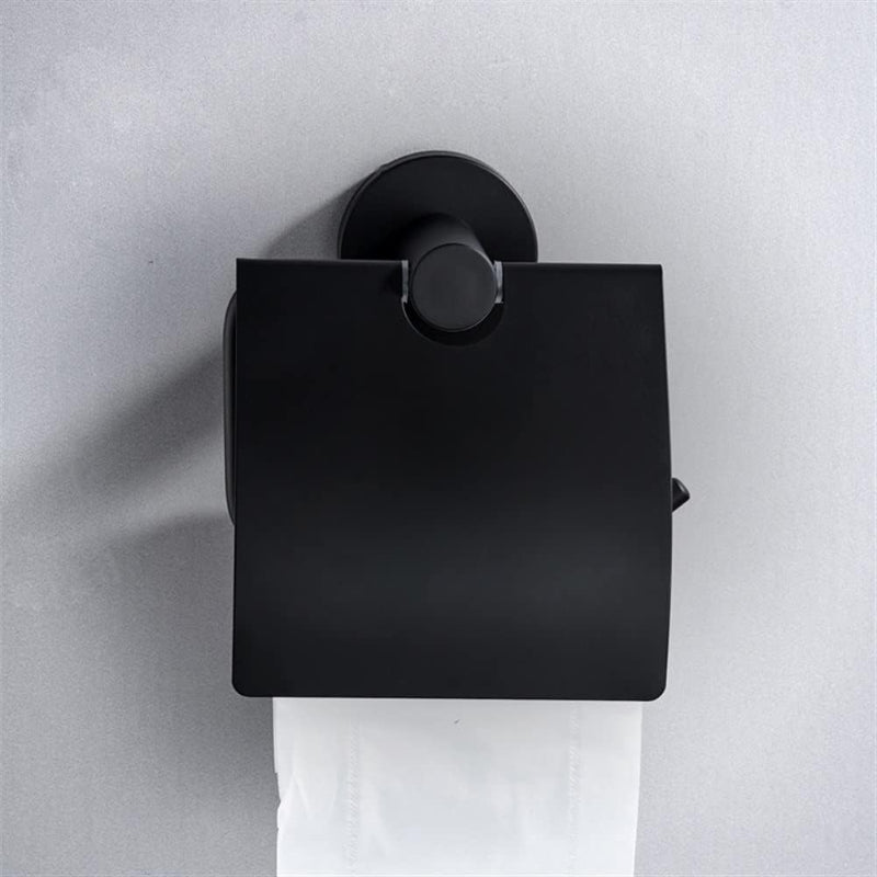 Wesda Toilet Tissue Roll Holder Matt Black in Stainless Steel