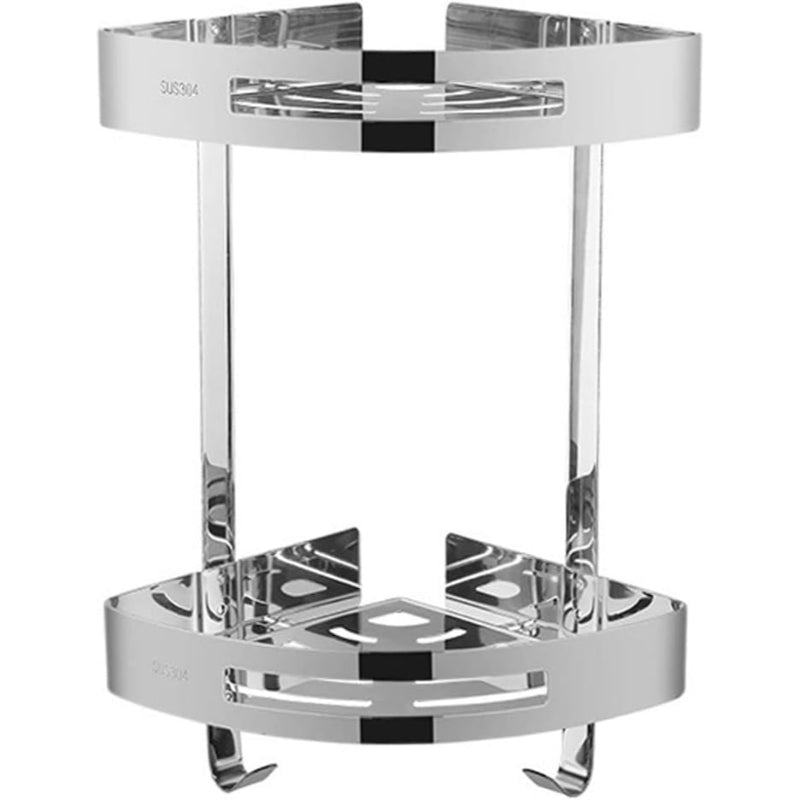 Bathroom Corner Shelf in Stainless Steel Silver Chrome