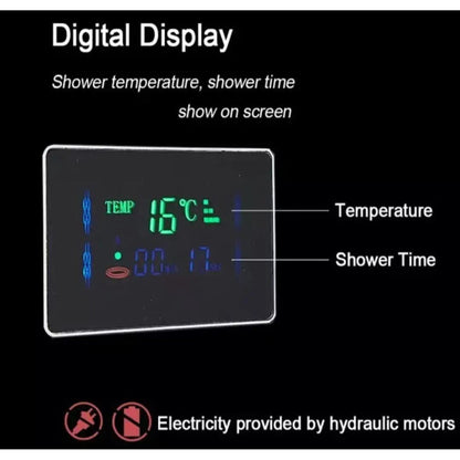 Luxury LED Shower Panel 5 in 1 with Hand Shower in Stainless Steel