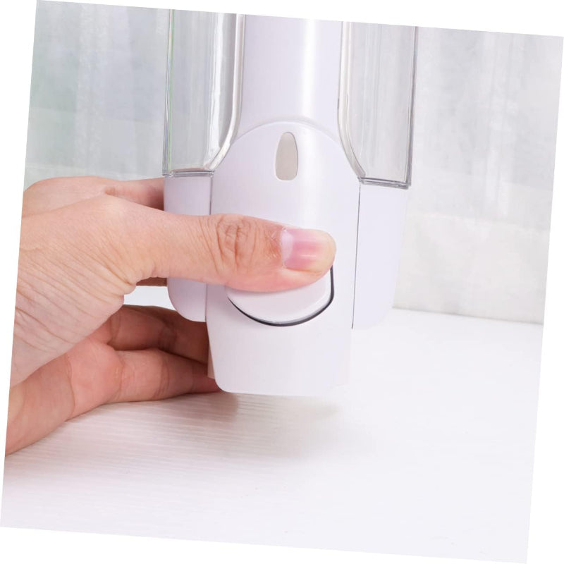 350ml Liquid Dispenser in White for Liquid Soap, Shampoo, Body Wash or Sanitizer | Made in ABS Plastic | Wall Mounted
