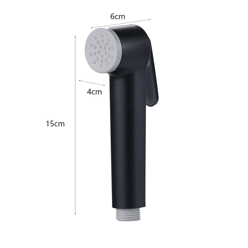 Premium Muslim Shower Head 6"inches in Matt Black | Durable ABS Plastic | High Water Pressure | Easy Installation