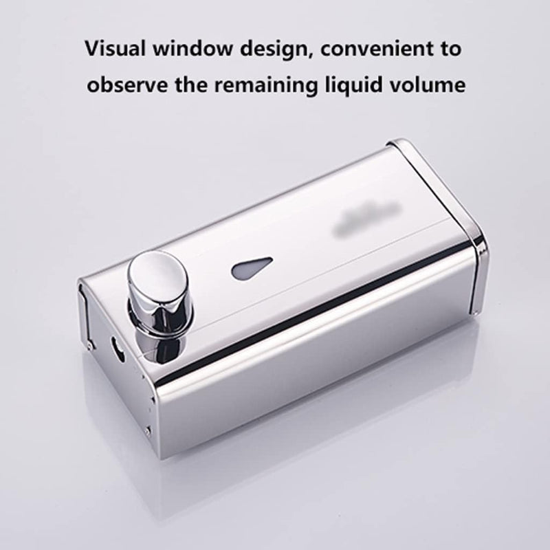 400ml Stainless Steel Dispenser with Plastic Inside Container for Liquid Soap, Shampoo, Body Wash or Sanitizer | Wall Mounted