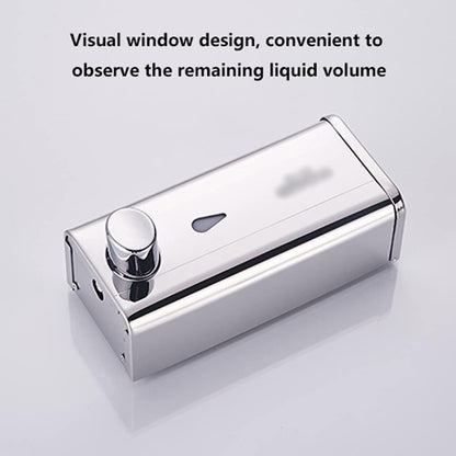 400ml Stainless Steel Dispenser with Plastic Inside Container for Liquid Soap, Shampoo, Body Wash or Sanitizer | Wall Mounted