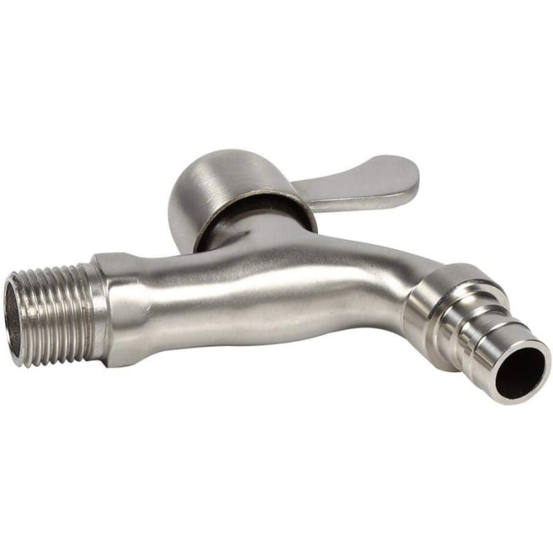 Basic Bib Cock in Stainless Steel