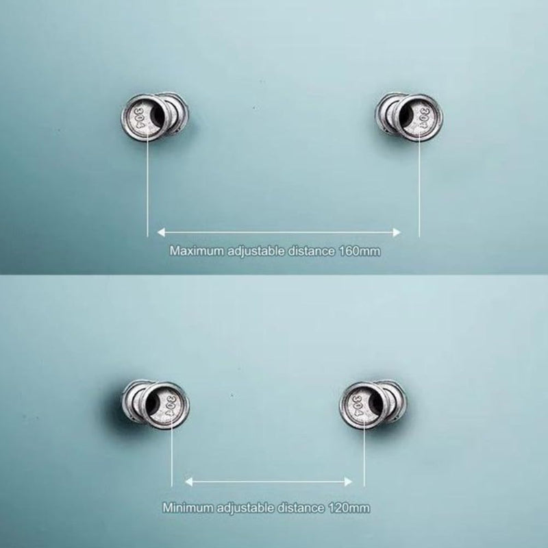 Adjustable Half Sides for Wall Mixer in Stainless Steel | Standard 1/2" inch (wall side) by 3/4" inch (mixer side)