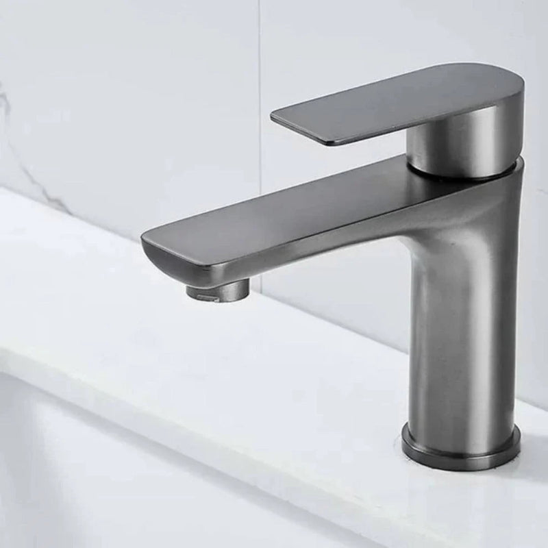 Led Piano Button Complete Bathroom Set in Stainless Steel with Basin Mixer in Mettalic Grey | Shows Shower Time and Water Temprature