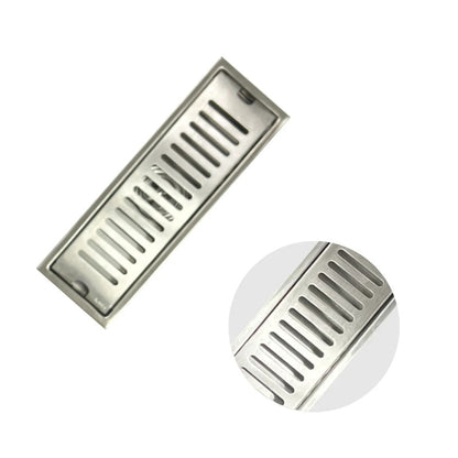 16" | 24" inches Premium Linear Floor Drain in SUS 304 Stainless Steel for Bathroom, Showers, Wash Area | Silver, Matt Black, Gun Grey, Golden