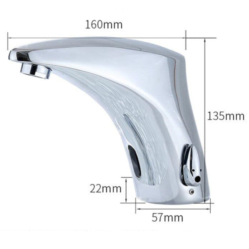 Infrared Smart Automatic Faucet in Stainless Steel for Wash Basins at Bathrooms, Offices | Hot and Cold Mixer | Water Saving Design