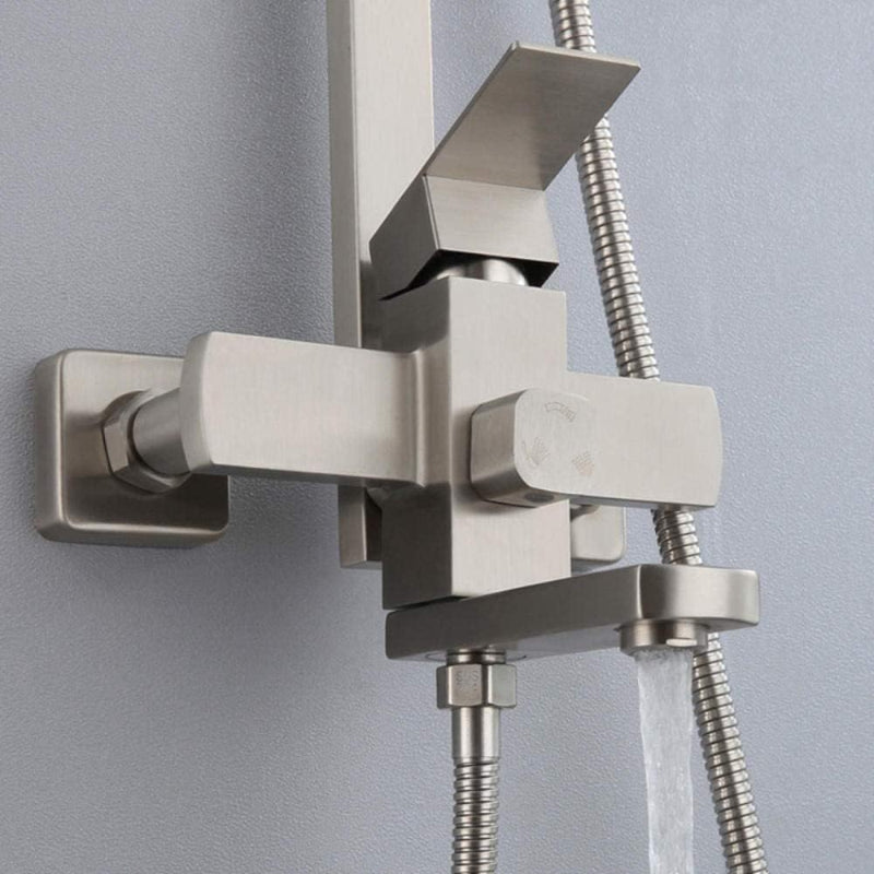 Complete Bathroom Shower Set with Toilet Shower and Basin Faucet in Stainless Steel | Hot and Cold Mixer