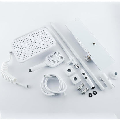 Premium Piano LED Bathroom Shower Set with Basin Mixer