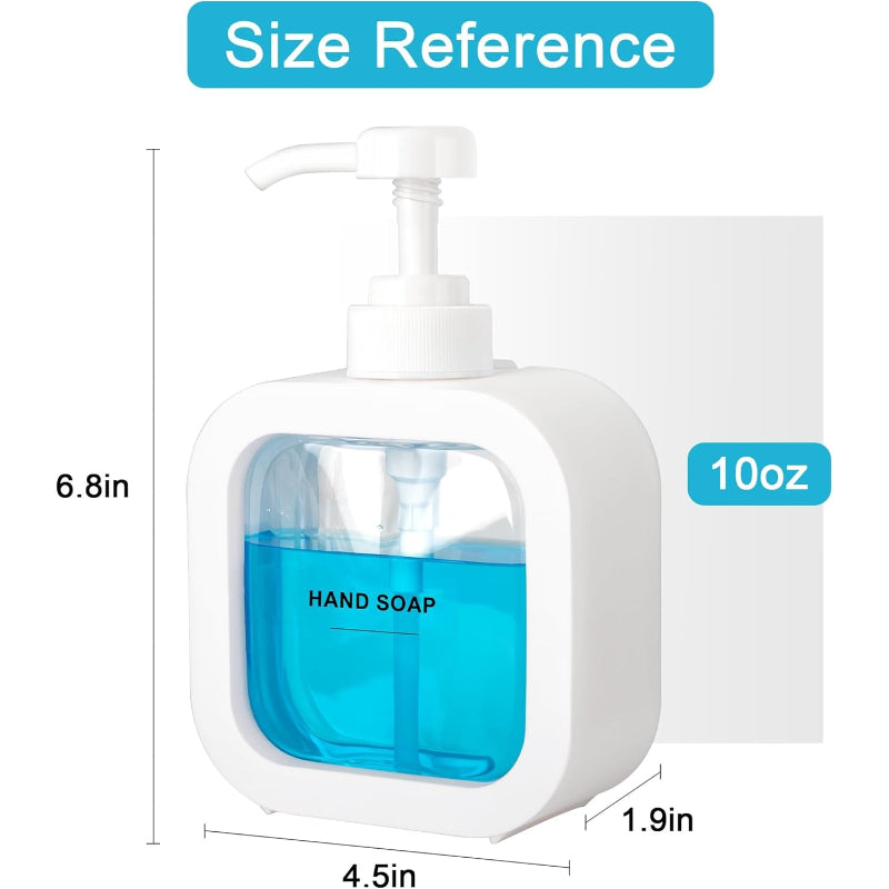 500ml Dispenser for Liquid Soap, Shampoo, Body Wash or Sanitizer in White & Black | Made in ABS Plastic