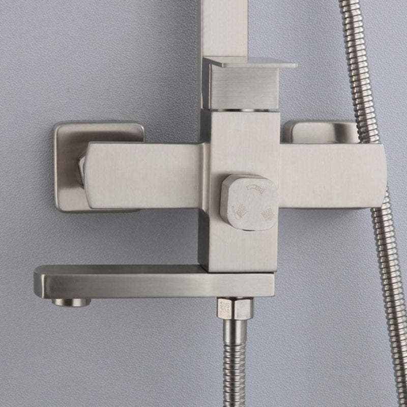 Complete Bathroom Shower Set with Toilet Shower and Basin Faucet in Stainless Steel | Hot and Cold Mixer