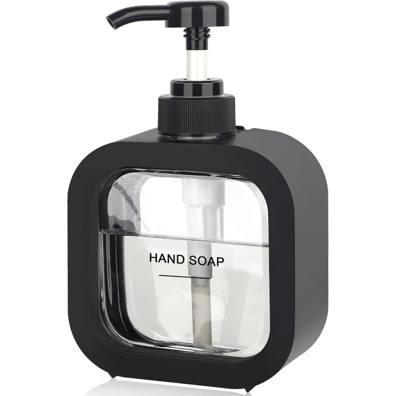 500ml Dispenser for Liquid Soap, Shampoo, Body Wash or Sanitizer in White & Black | Made in ABS Plastic