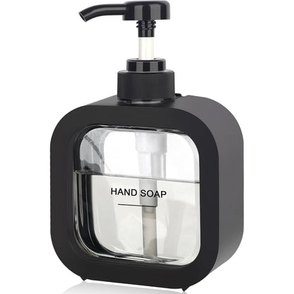 500ml Dispenser for Liquid Soap, Shampoo, Body Wash or Sanitizer in White & Black | Made in ABS Plastic