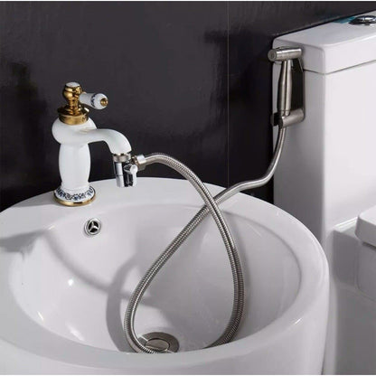 2 in 1 Divider for Kitchen and Basin Faucet for Shower Connection | Made in Stainless Steel | Easy Installation