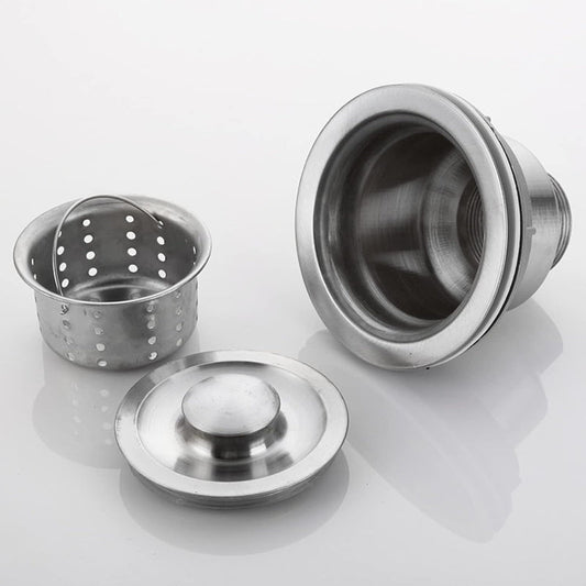 Kitchen Sink Drain 3.5" inches  Inlet Size with Removable Strainer Basket in Stainless Steel