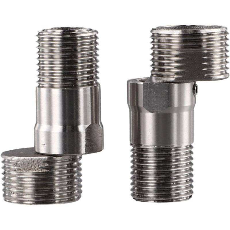 Adjustable Half Sides for Wall Mixer in Stainless Steel | Standard 1/2" inch (wall side) by 3/4" inch (mixer side)