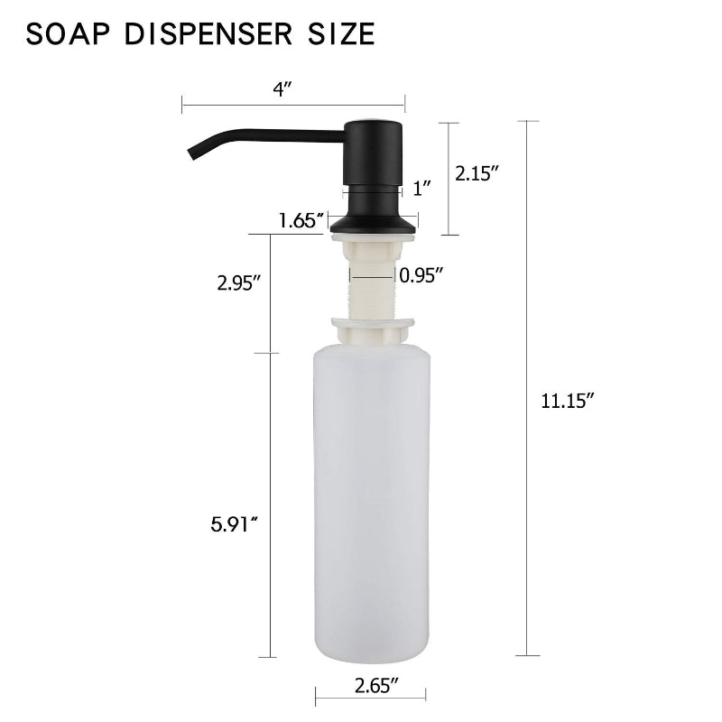 300ml Sink Dispenser for Kitchen for Liquid Soap | Made in ABS Plastic