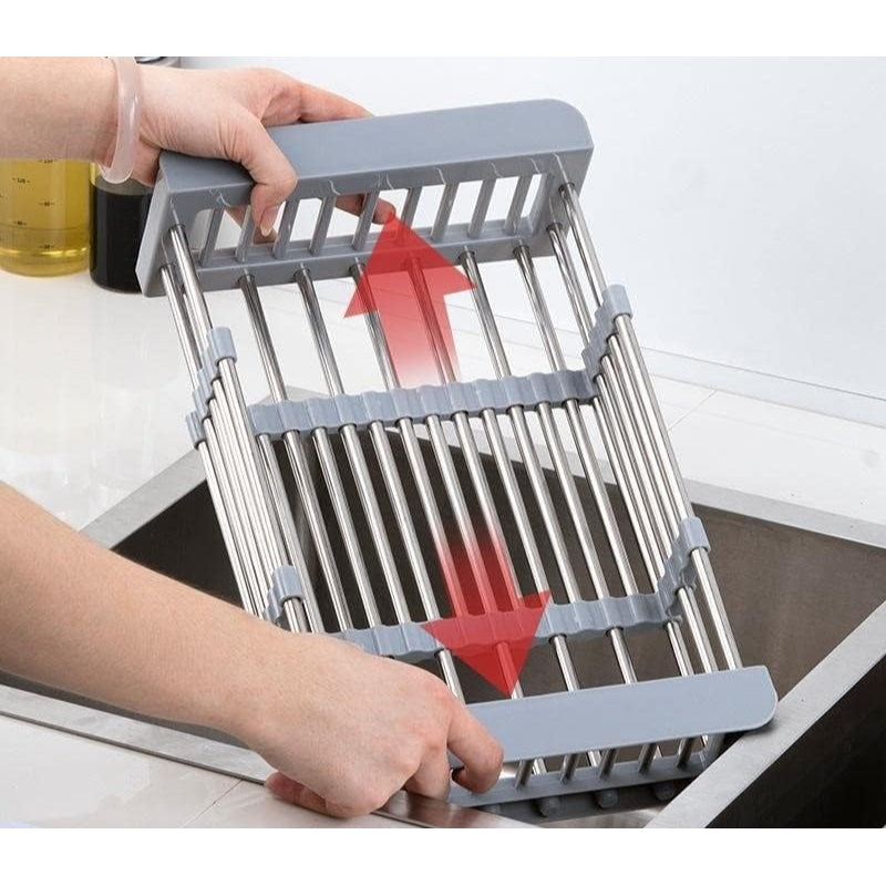Adjustable Over-Sink Expandable Basket | Cutlery Basket | Kitchen Sink Organizer