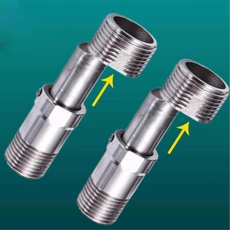 Adjustable Half Sides for Wall Mixer in Stainless Steel | Standard 1/2" inch (wall side) by 3/4" inch (mixer side)
